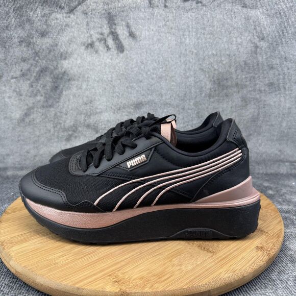 Puma Shoes Womens Size 7 Black Rose Gold Platform Casual Sneakers 381615-04 - Picture 3 of 10